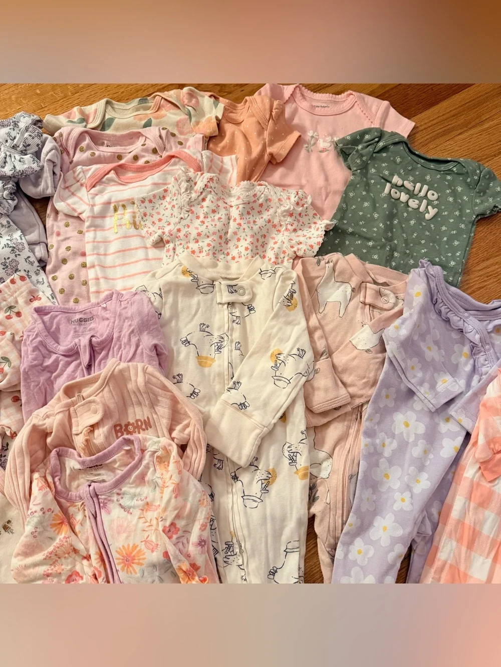 Large Bundle Baby Girls Floral & Pastel- Pink, Lavender, White